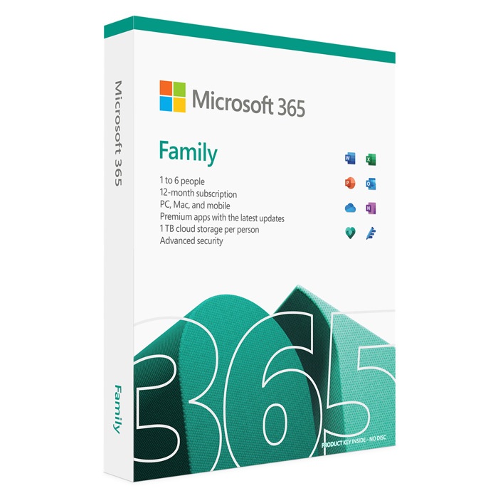  Ms Office 365 Family 1 Year 6 Users