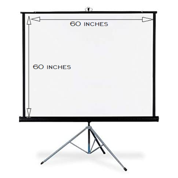 Projector Screen Vega 60"X60"Tripod(N/W)