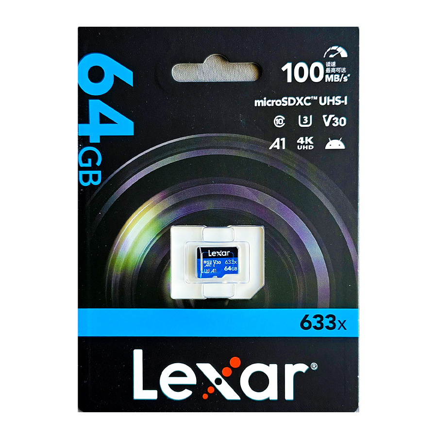 Micro Sd Lexar 64gb 633x 100mb/S (1y)
